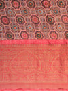 Pink Printed Art Silk Saree