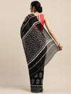 Black Printed Art Silk Saree