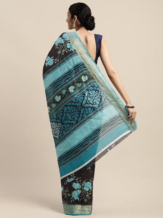 Multicolor Printed Art Silk Saree