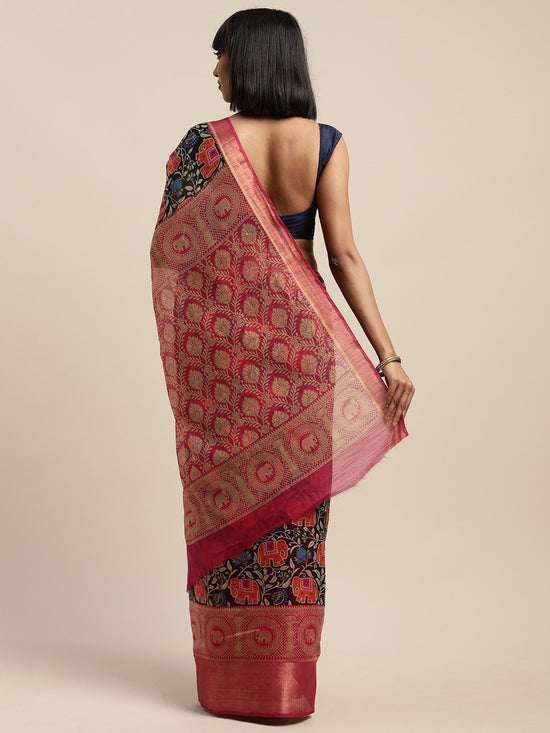 Multicolor Printed Art Silk Saree