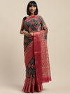 Multicolor Printed Art Silk Saree