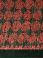 Green Printed Art Silk Saree