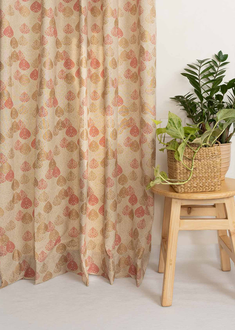 Indian Shimmer Cotton Curtain (Single Piece) - Window