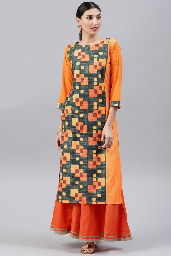 Ahika Women Trendy Printed A Line Kurta