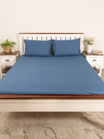 Royal Blue Cotton Fitted Sheet