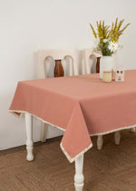 Rust Cotton Table Cloth - 8 Seater