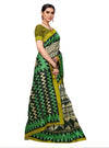 Multicolor Printed Tussar Silk Saree